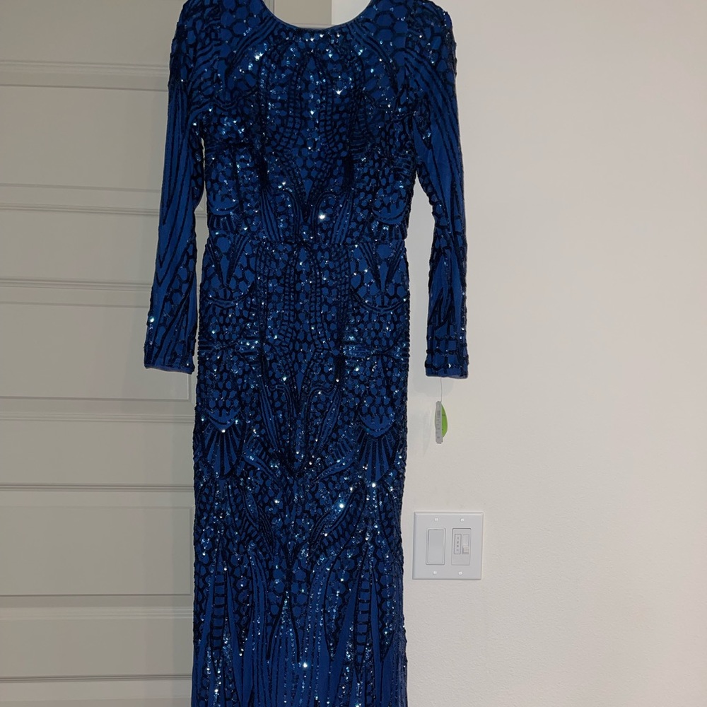 Windsor NightWay long sleeve sequins evening gown!